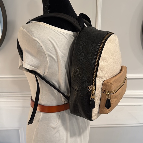 Coach Colorblock Charlie Pebbled Leather Backpack - Picture 3 of 17